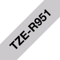 Brother TZE-R951 ruban d'étiquette Noir sur argent