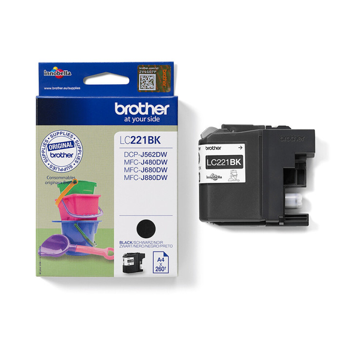 Brother LC221BK cartouche d'encre 1 pièce(s) Original Noir