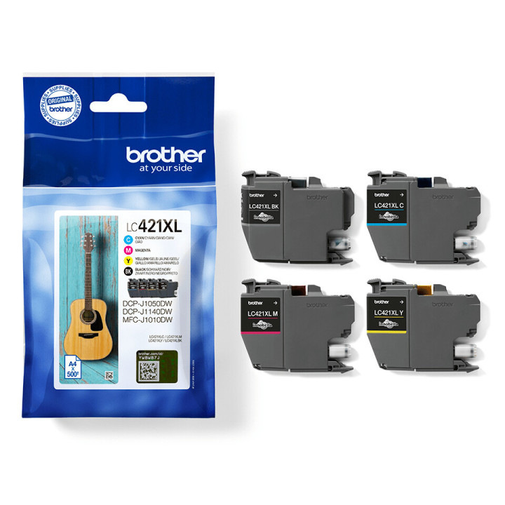 Brother LC421XLVAL - Pack de 4 cartouches d'encre originales