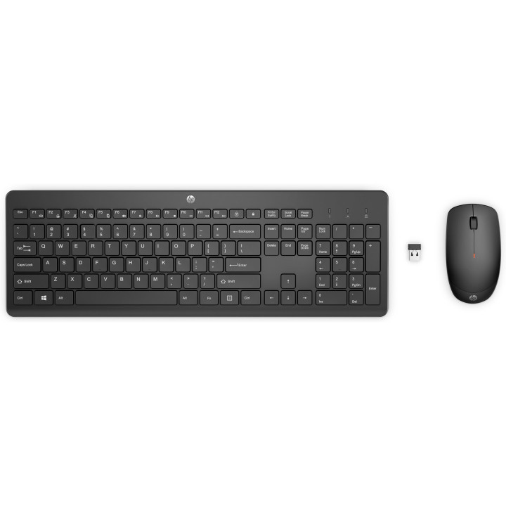HP 230 WL MOUSE+KB COMBO FR clavier Souris incluse Bureau RF sans fil Noir