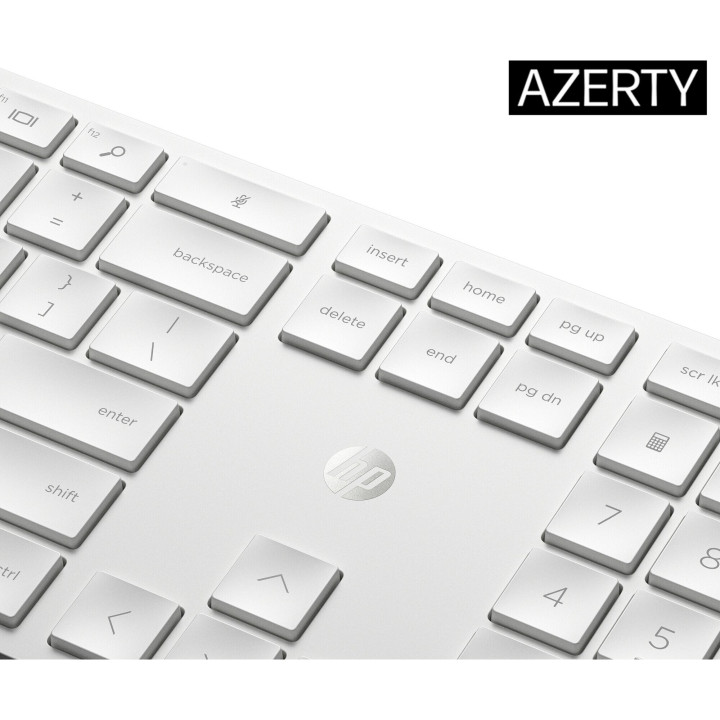 HP 650 WRLS KB/MSE COMBO WHT FR clavier Souris incluse Maison RF sans fil Blanc