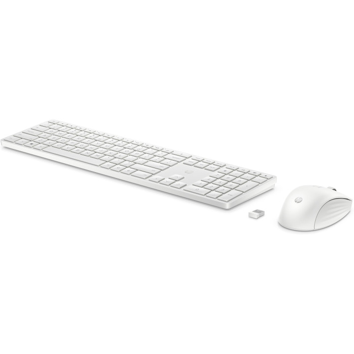 HP 650 WRLS KB/MSE COMBO WHT FR clavier Souris incluse Maison RF sans fil Blanc