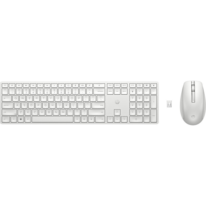 HP 650 WRLS KB/MSE COMBO WHT FR clavier Souris incluse Maison RF sans fil Blanc
