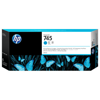 HP Cartouche d'encre DesignJet 745 cyan, 300 ml