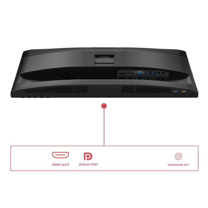 AOC U34E2M écran plat de PC 86,4 cm (34") 3440 x 1440 pixels Wide Quad HD Noir