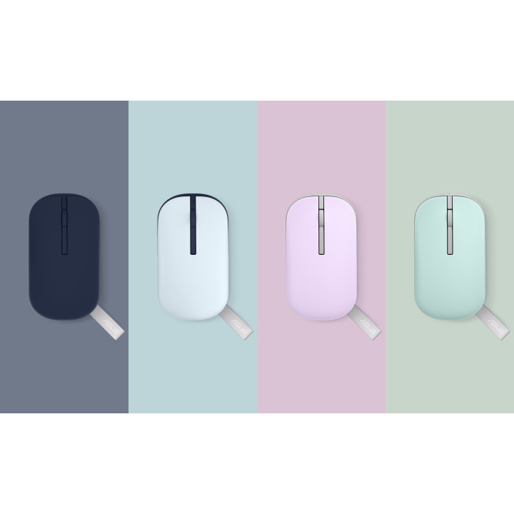 ASUS Marshmallow Mouse MD100 souris Bureau Ambidextre RF sans fil + Bluetooth Optique 1600 DPI