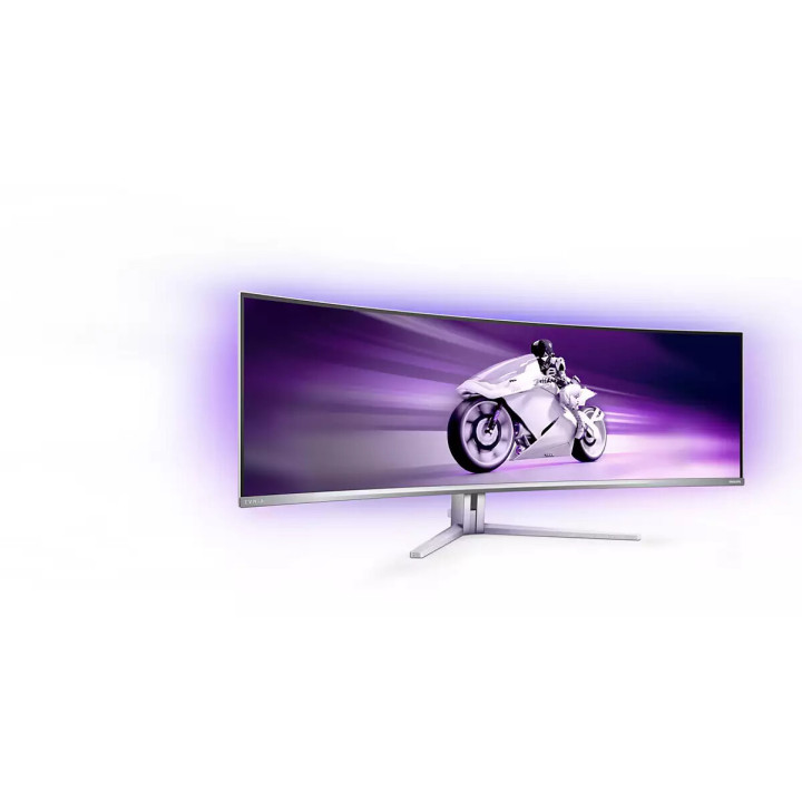 Philips Evnia 8000 49M2C8900L/00 écran plat de PC 124,2 cm (48.9") 5120 x 1440 pixels Dual QHD QD-OLED Blanc
