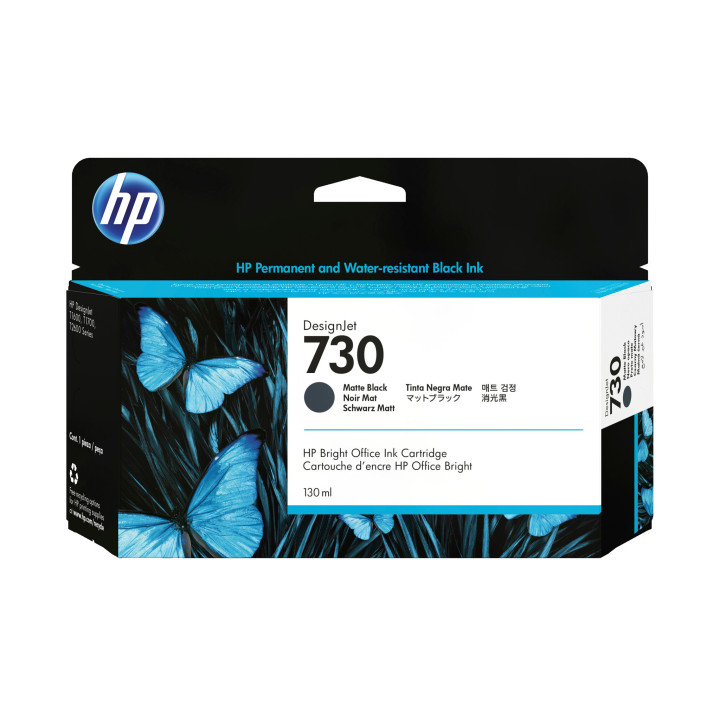 HP Cartouche d’encre 730 DesignJet noir mat, 130 ml