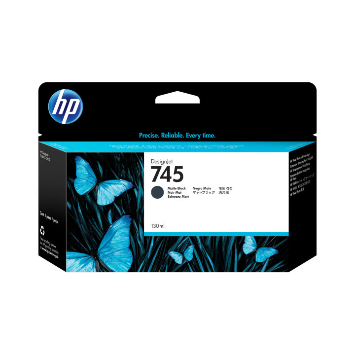 HP Cartouche d'encre DesignJet 745 noir mat, 130 ml
