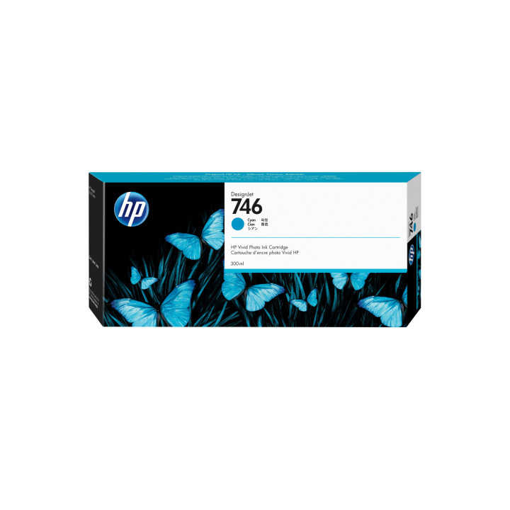 HP Cartouche d'encre DesignJet 746 de 300 ml cyan