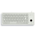 CHERRY G84-4400 TRACKBALL KEYBOARD Clavier filaire miniature, trackball, USB, gris clair, AZERTY - FR