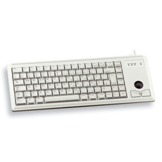CHERRY G84-4400 TRACKBALL KEYBOARD Clavier filaire miniature, trackball, USB, gris clair, AZERTY - FR