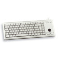 CHERRY G84-4400 TRACKBALL KEYBOARD Clavier filaire miniature, trackball, USB, gris clair, AZERTY - FR