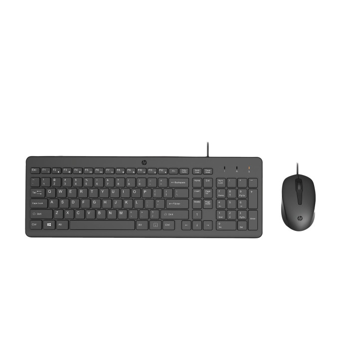 HP 150 WIRED MOUSE/KB COMBO FR clavier Souris incluse USB Noir