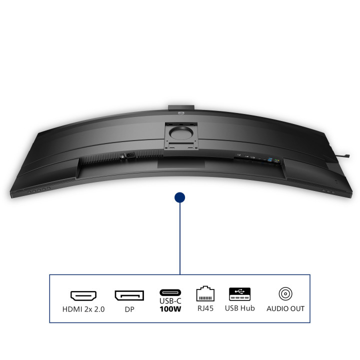 Philips 49B2U6900CH/00 écran plat de PC 124 cm (48.8") 5120 x 1440 pixels Dual QHD LCD Noir