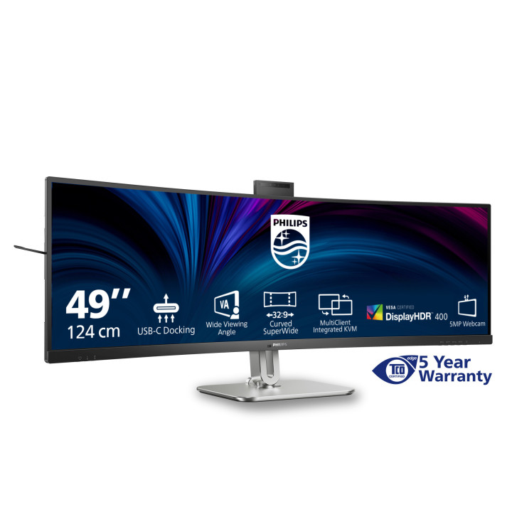 Philips 5000 series 49B2U5900CH/00 LED display 124 cm (48.8") 5120 x 1440 pixels Dual QHD LCD Noir