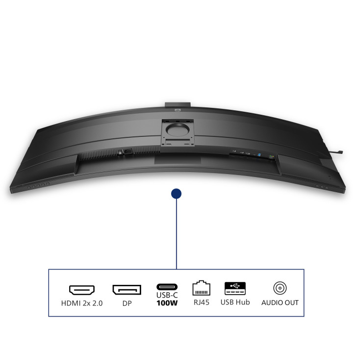 Philips 5000 series 49B2U5900CH/00 LED display 124 cm (48.8") 5120 x 1440 pixels Dual QHD LCD Noir