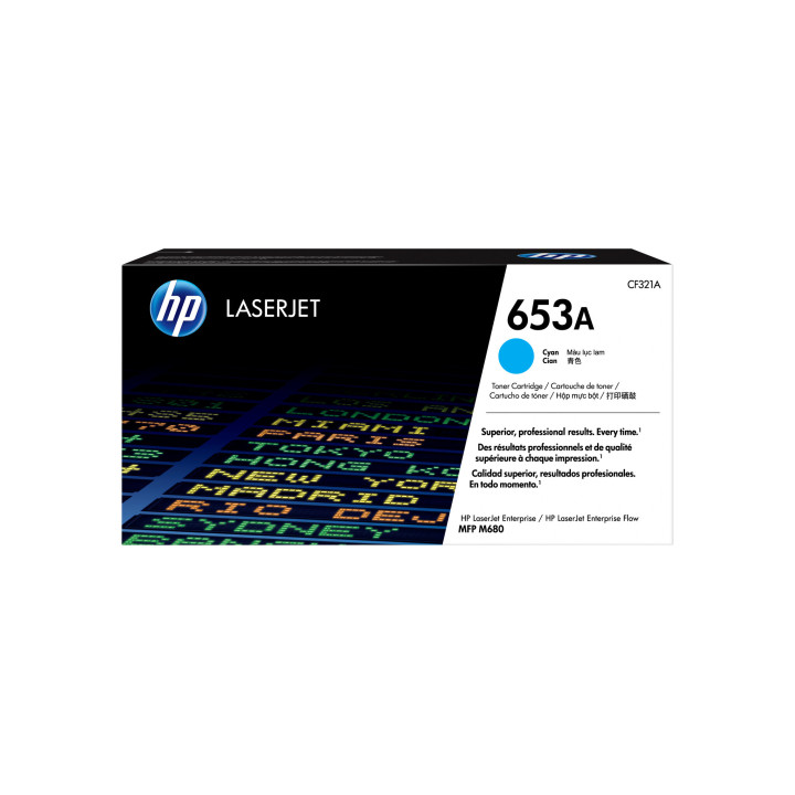 HP 653A toner cyan authentique LaserJet