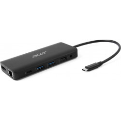 Acer USB Type-C Dongle 12-in-1 Black Avec fil USB 3.2 Gen 1 (3.1 Gen 1) Type-C Noir
