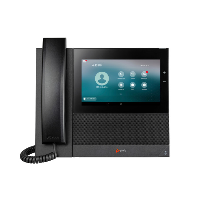 Poly Téléphone multimédia professionnel CCX 600 avec Open SIP et compatible PoE