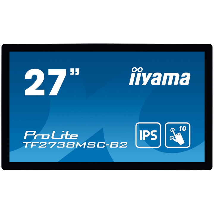 iiyama ProLite TF2738MSC-B2 écran plat de PC 68,6 cm (27") 1920 x 1080 pixels Full HD LED Écran tactile Multi-utilisateur Noi