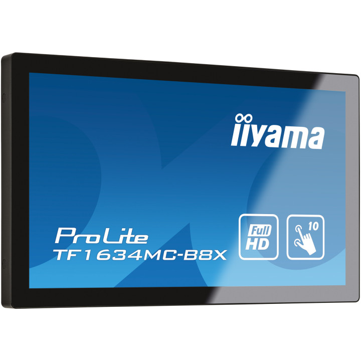 iiyama ProLite TF1634MC-B8X écran plat de PC 39,6 cm (15.6") 1920 x 1080 pixels Full HD LED Écran tactile Multi-utilisateur N