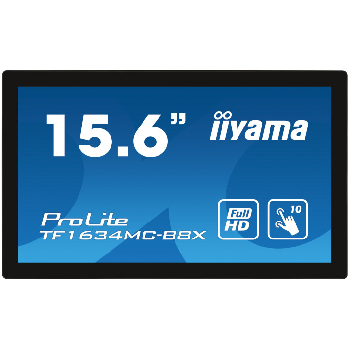 iiyama ProLite TF1634MC-B8X écran plat de PC 39,6 cm (15.6") 1920 x 1080 pixels Full HD LED Écran tactile Multi-utilisateur N