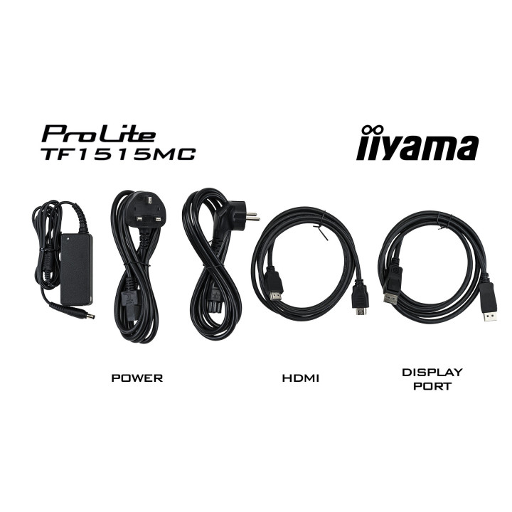 iiyama TF1515MC-B2 écran plat de PC 38,1 cm (15") 1024 x 768 pixels XGA LED Écran tactile Noir