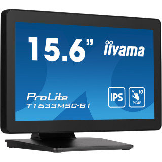 iiyama ProLite T1633MSC-B1 écran plat de PC 39,6 cm (15.6") 1920 x 1080 pixels Full HD LCD Écran tactile Noir