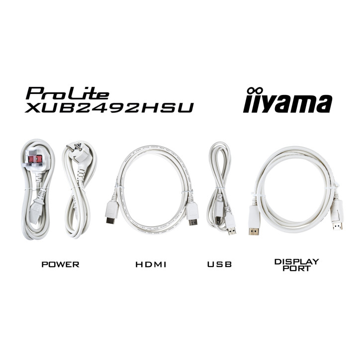 iiyama XUB2492HSU-W6 écran plat de PC 60,5 cm (23.8") 1920 x 1080 pixels Full HD LED Blanc