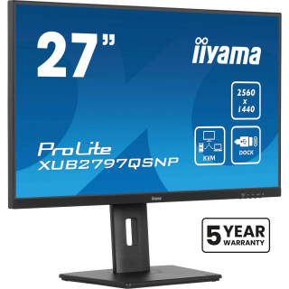 iiyama ProLite XUB2797QSNP-B1 écran plat de PC 68,6 cm (27") 2560 x 1440 pixels Wide Quad HD LED Noir