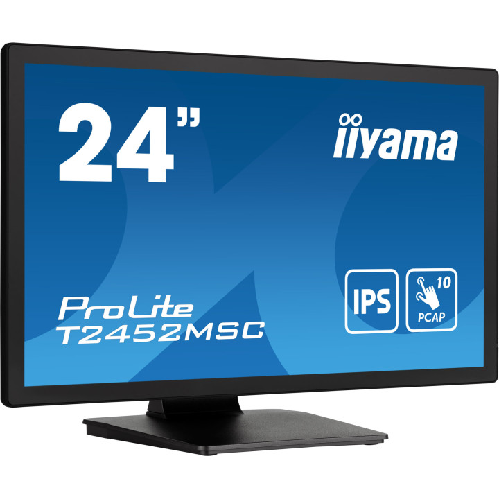 iiyama ProLite T2452MSC-B1 écran plat de PC 60,5 cm (23.8") 1920 x 1080 pixels Full HD LCD Écran tactile Multi-utilisateur No