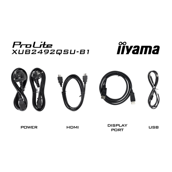 iiyama ProLite XUB2492QSU-B1 écran plat de PC 60,5 cm (23.8") 2560 x 1440 pixels Quad HD LED Noir