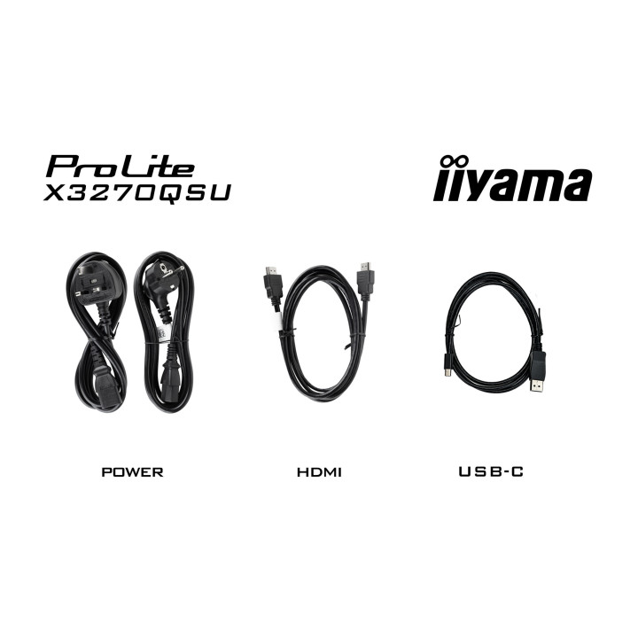 iiyama ProLite X3270QSU-B1 écran plat de PC 80 cm (31.5") 2560 x 1440 pixels Wide Quad HD LED Noir