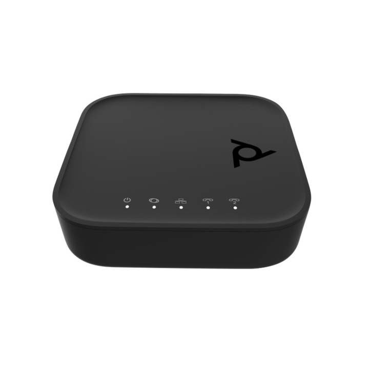 Poly Adaptateur VoIP port voix ATA 402 2FXS avec Open SIP et module d’alimentation