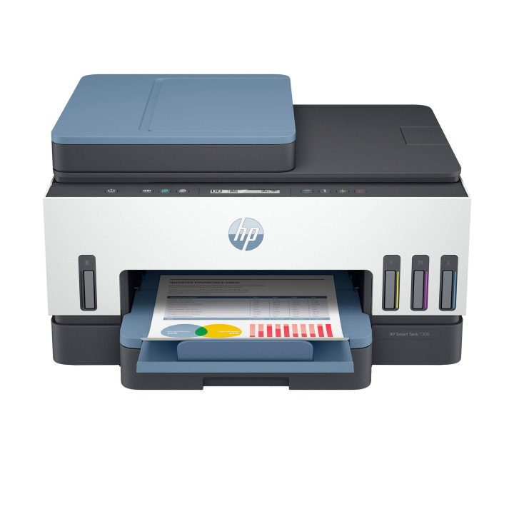 HP Smart Tank 7306 Sans fil All-in-One Couleur Imprimante, Impression recto-verso copieur, scanner