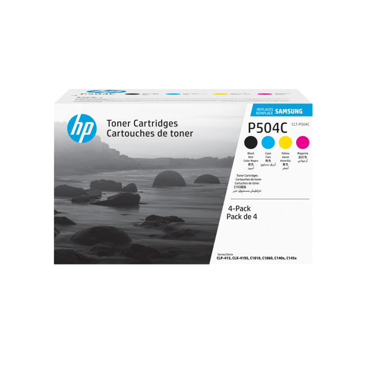 Samsung CLT-P504C Pack de 4 cartouches authentiques de toner cyan/magenta/jaune/noir