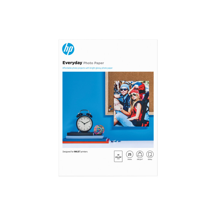 HP Papier photo brillant Everyday - 25 feuilles/A4/210 x 297 mm