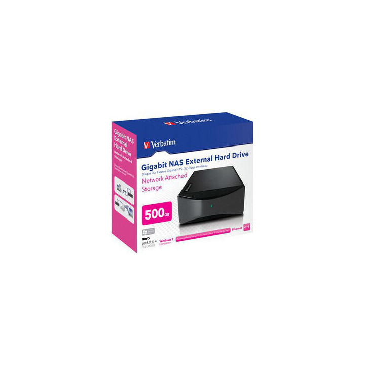 Verbatim Gigabit NAS External Hard Drive 500GB 0,5 To
