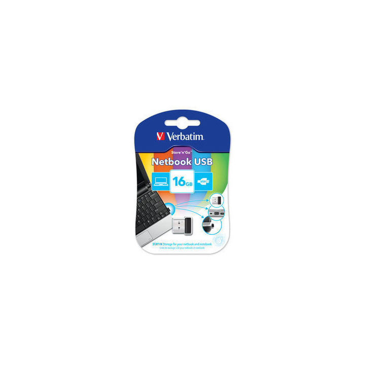 Verbatim Netbook USB Drive 16GB lecteur USB flash 16 Go USB Type-A 2.0 Noir