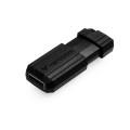 Verbatim Micro-clé USBPinStripe de 128 Go - noire