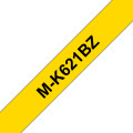 Brother M-K621BZ ruban d'étiquette Noir sur jaune