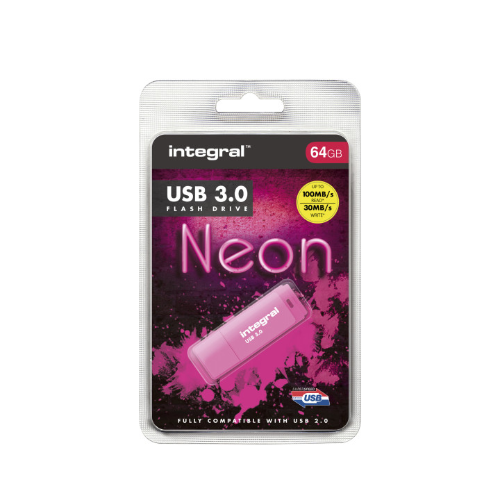 Integral INFD64GBNEONPK3.0 lecteur USB flash 64 Go 3.2 Gen 1 (3.1 Gen 1)