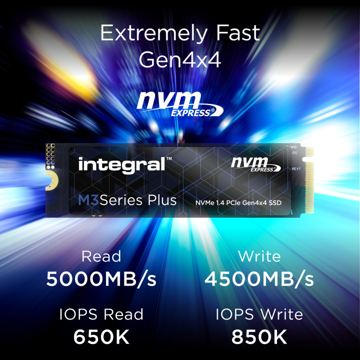 Integral INSSD1TM280NM3PX disque SSD 1 To M.2 PCI Express 4.0 NVMe TLC