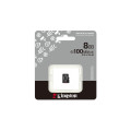 Kingston Technology Carte 8GB microSDHC Industrielle C10 A1 pSLC emballage individuel sans adaptateur