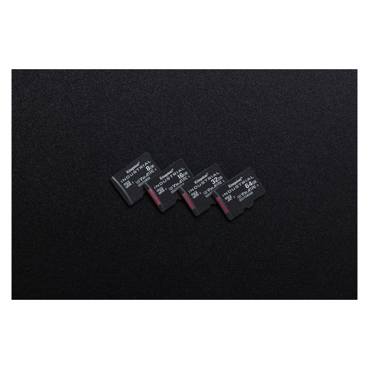 Kingston Technology Carte 64GB microSDXC Industrielle C10 A1 pSLC emballage individuel sans adaptateur