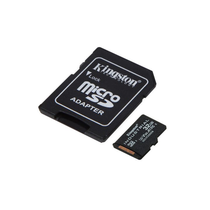 Kingston Technology Carte 32GB microSDHC Industrielle C10 A1 pSLC + adaptateur SD