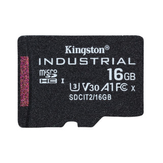 Kingston Technology Carte 16GB microSDHC Industrielle C10 A1 pSLC emballage individuel sans adaptateur
