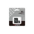 Kingston Technology Carte 16GB microSDHC Industrielle C10 A1 pSLC + adaptateur SD