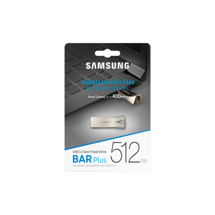 Samsung MUF-512BE lecteur USB flash 512 Go USB Type-A 3.2 Gen 1 (3.1 Gen 1) Argent
